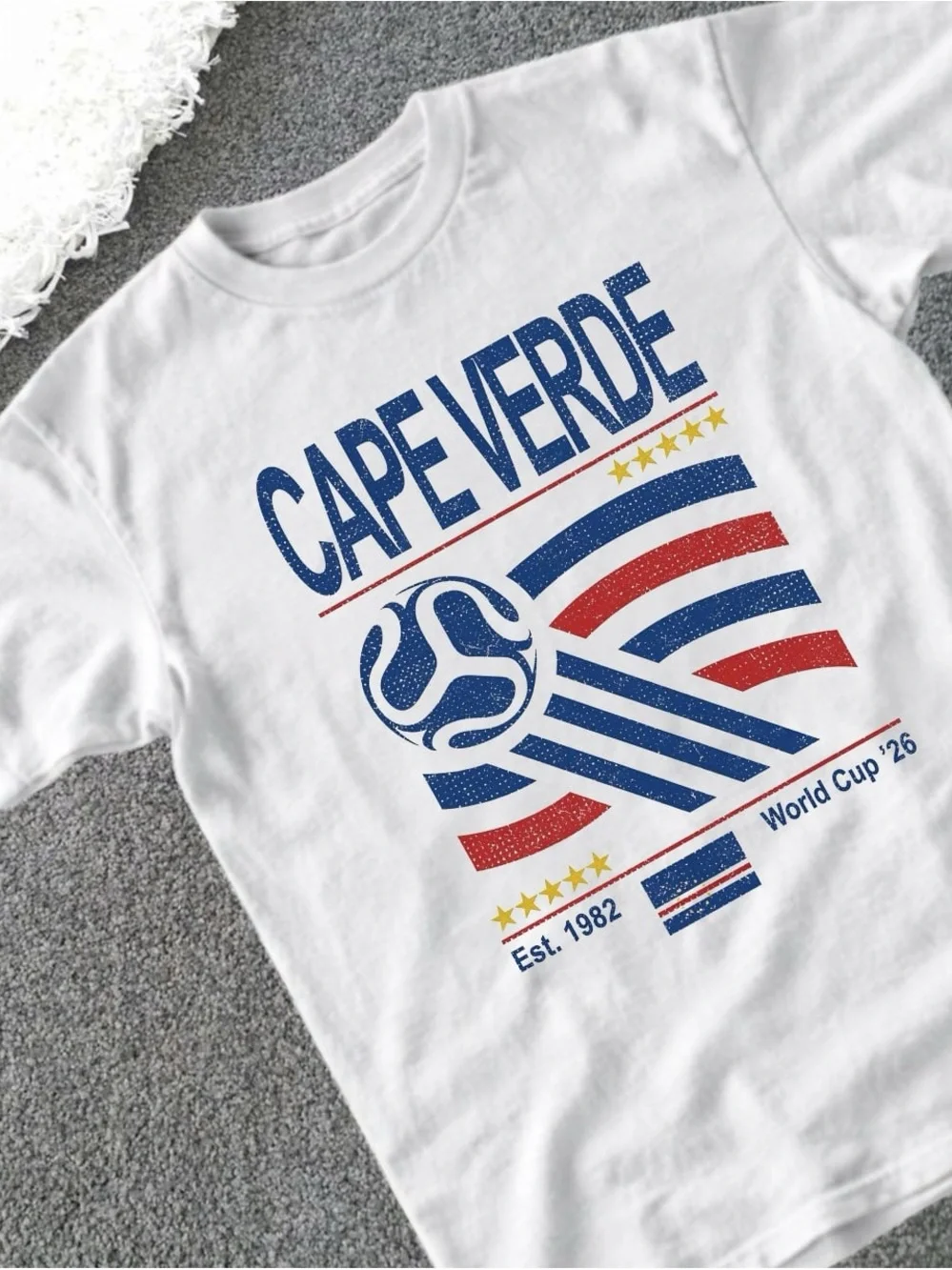 Gildan White CapVerde Soccer Graphic Tee